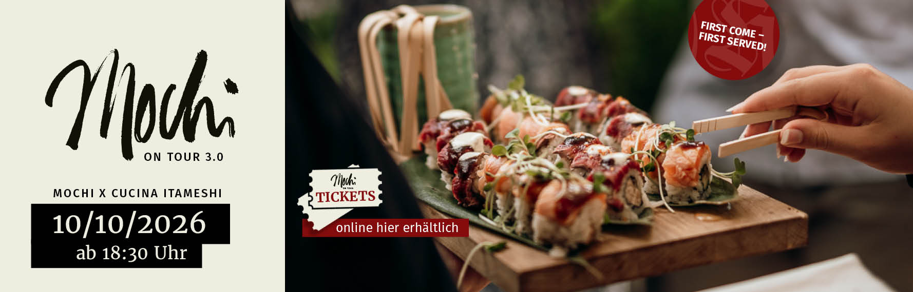 Mochi on Tour 2026 in der Hartkirchner Hoftaverne am Samstag, 10. Oktober 2026 ab 18:30 Uhr – Tickets online erhältlich.